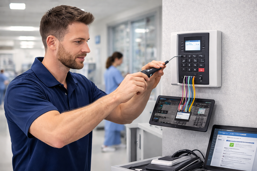 VOIP Intercom System Installation in a Hospital